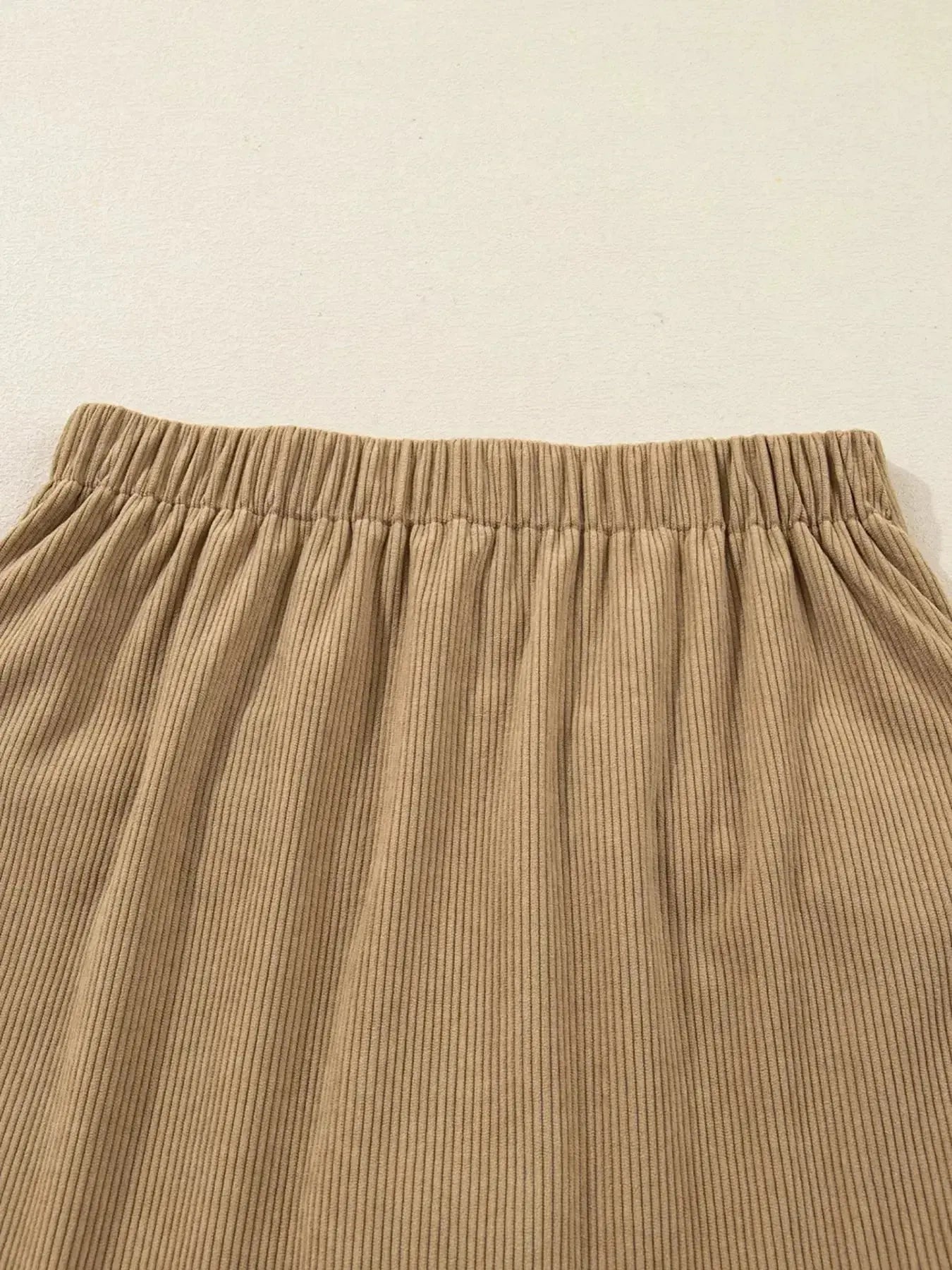 Corduroy Buttoned Front Mini Skirt - Plush Fashion Hub