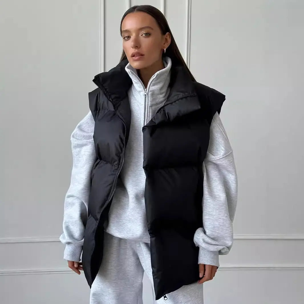 Cotton Jacket Vest Coat Autumn Winter Office Loose Sports Casual Vest Cotton Coat Jacket Perfecsy