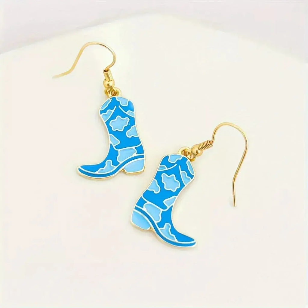 Cowgirl Boot Dangle Earrings - Plush Fashion Hub
