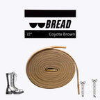 Coyote brown elastic shoelace by Bread, showing flexible stretch and sleek design for casual or athletic footwear.