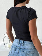 Devine Star Round Neck Short Sleeve T-Shirt - Plush Fashion Hub