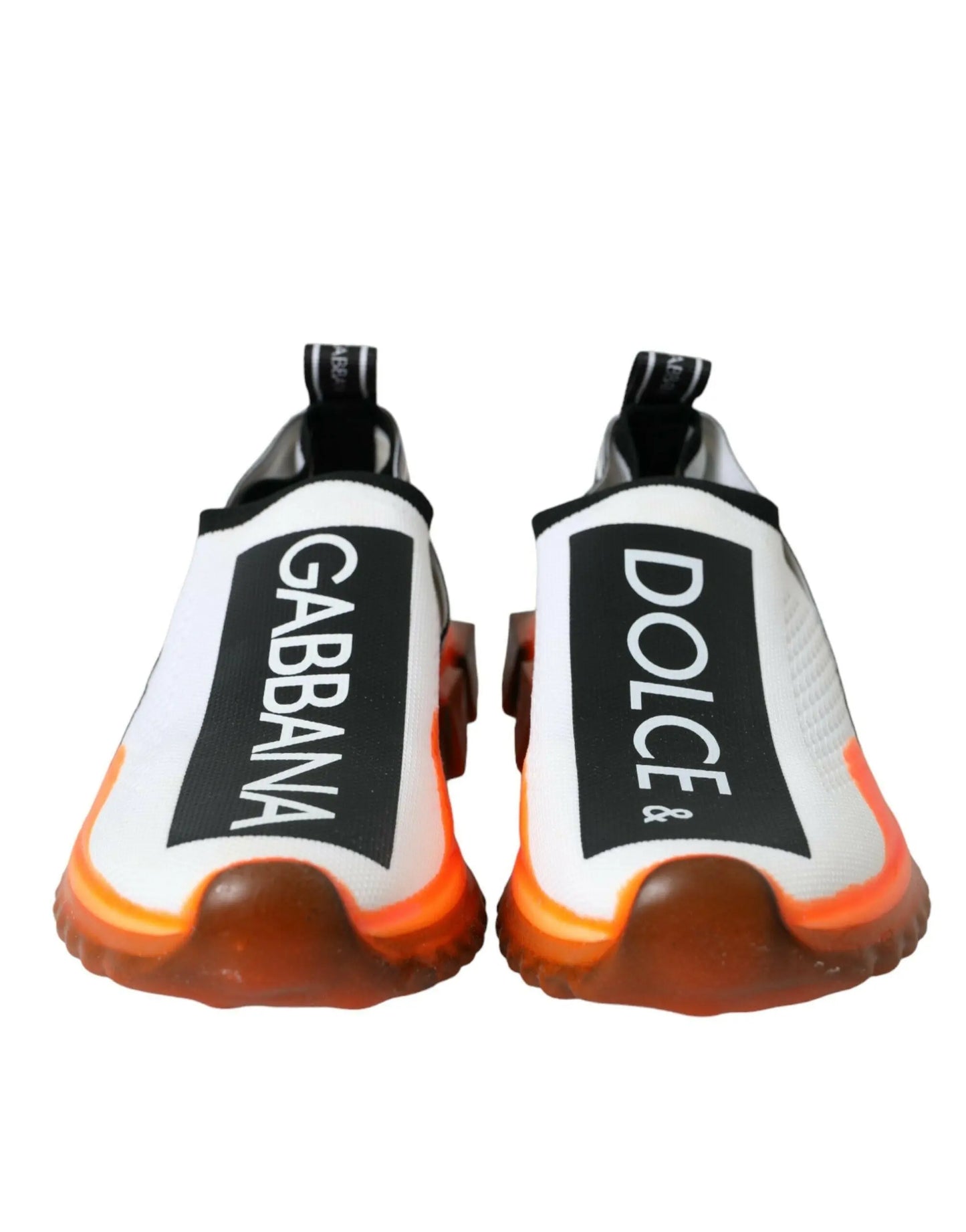 Dolce & Gabbana Black White Orange Slip On Sorrento Sneakers Shoes MaraFormigone