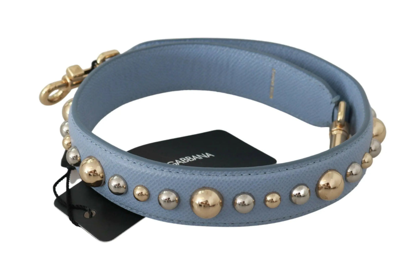 Dolce & Gabbana Blue Leather Handbag Accessory Shoulder Strap MaraFormigone