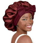 Double-layer Ribbon Round Hair Protectant Bow Hair Care Cap - Plush Fashion Hub