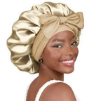 Double-layer Ribbon Round Hair Protectant Bow Hair Care Cap - Plush Fashion Hub