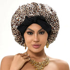 Double-layer Ribbon Round Hair Protectant Bow Hair Care Cap - Plush Fashion Hub