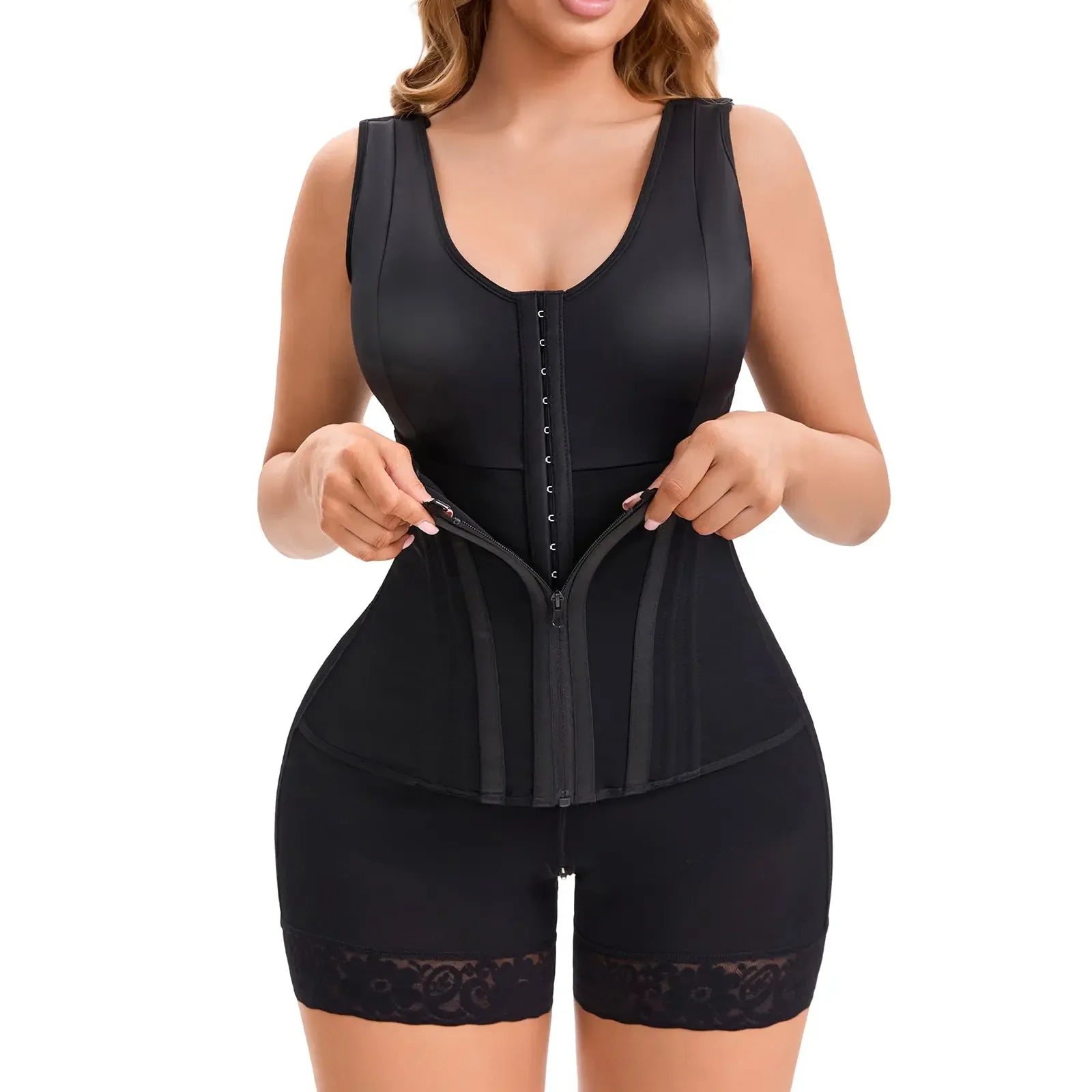 Overbust Colombian shapewear bodysuit by Plush Fashion Hub, designed for tummy control and body sculpting for women.