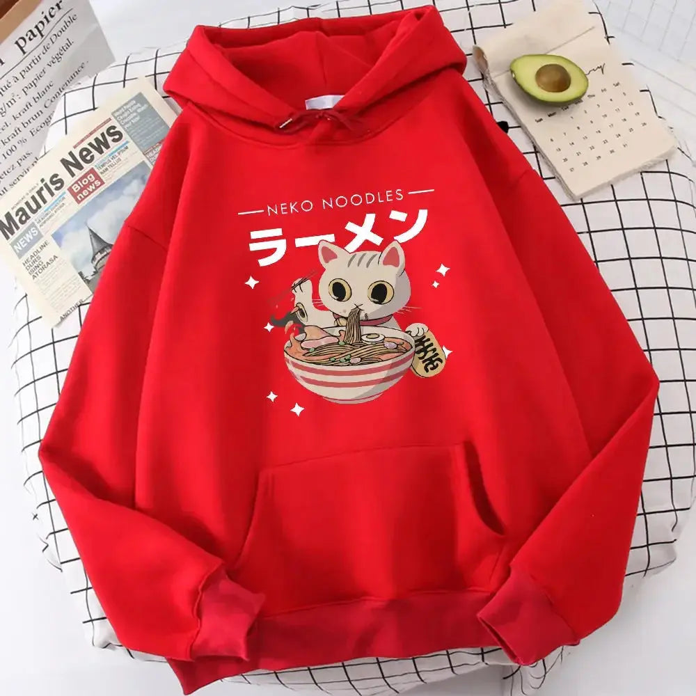 Fashion Cat Print Women's Pullover - Plush Fashion Hub