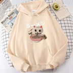 Fashion Cat Print Women's Pullover - Plush Fashion Hub