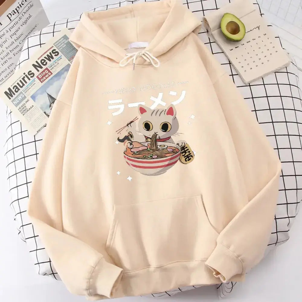 Fashion Cat Print Women's Pullover - Plush Fashion Hub
