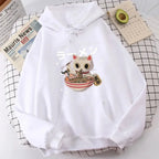 Fashion Cat Print Women's Pullover - Plush Fashion Hub