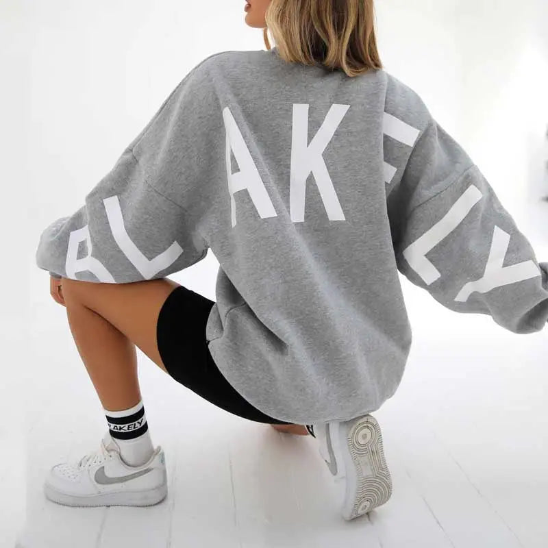 Fashion Printed Thickening Long Sleeve Loose Sweatshirt - Plush Fashion Hub