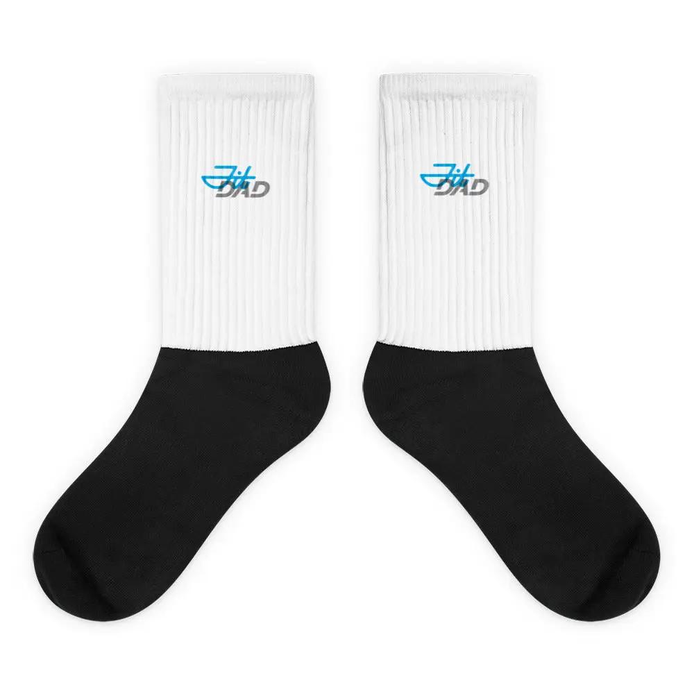 Fit Dad White/Black Socks Fit Dad Community