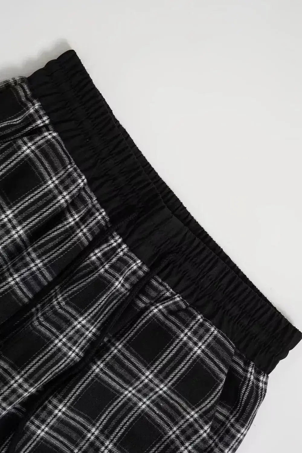 Flannel Plaid Wide Leg Pants - Plush Fashion Hub