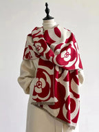Floral Patterned Warm Scarf - Plush Fashion Hub