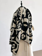 Floral Patterned Warm Scarf - Plush Fashion Hub