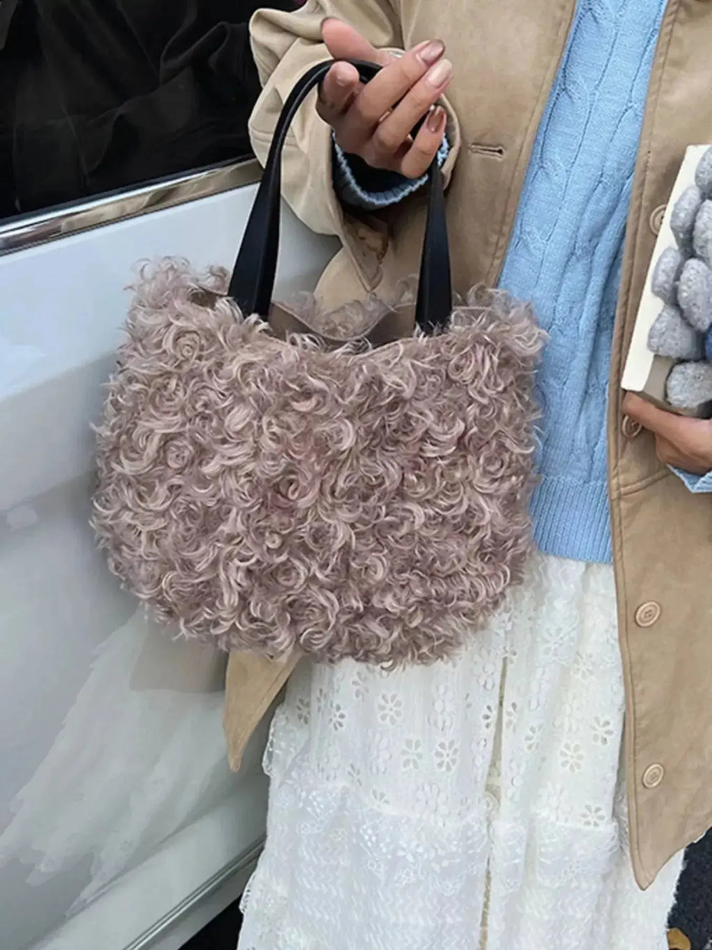 Lightweight Fluffy Handbag - Plush Fashion Hub