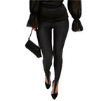 Front Step Shiny Leggings - Plush Fashion Hub