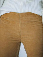 Full Size Corduroy Flare Pants Plus Size - Plush Fashion Hub