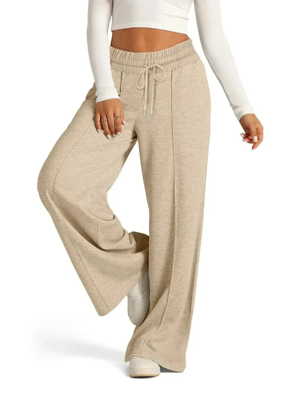 Full Size Drawstring Relaxed Fit Wide Leg Pants Plus Size - Plush Fashion Hub