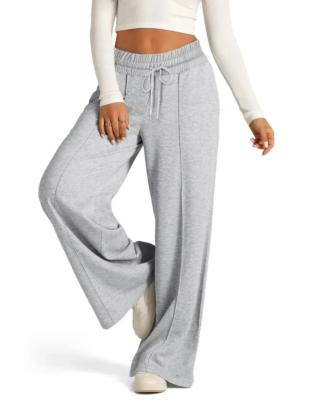 Full Size Drawstring Relaxed Fit Wide Leg Pants Plus Size - Plush Fashion Hub