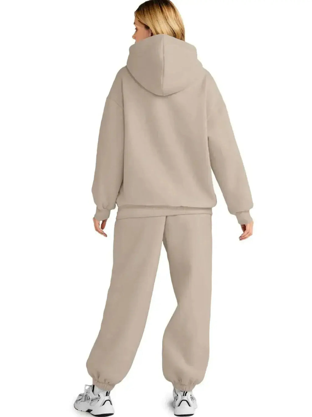 Full Size Kangaroo Pocket Hoodie and Joggers Set Plus Size - Plush Fashion Hub