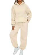 Full Size Kangaroo Pocket Hoodie and Joggers Set Plus Size - Plush Fashion Hub