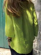 Full Size Round Neck Relaxed Fit Blouse Plus Size - Plush Fashion Hub