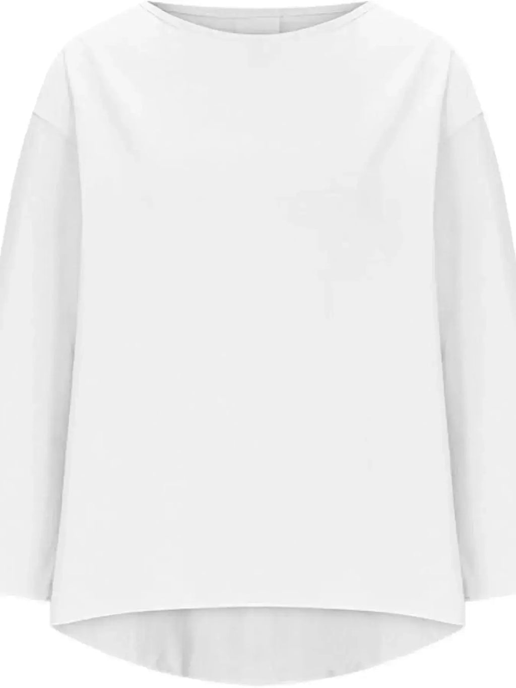 Full Size Round Neck Relaxed Fit Blouse Plus Size - Plush Fashion Hub