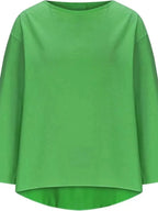 Full Size Round Neck Relaxed Fit Blouse Plus Size - Plush Fashion Hub