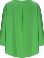 Full Size Round Neck Relaxed Fit Blouse Plus Size - Plush Fashion Hub