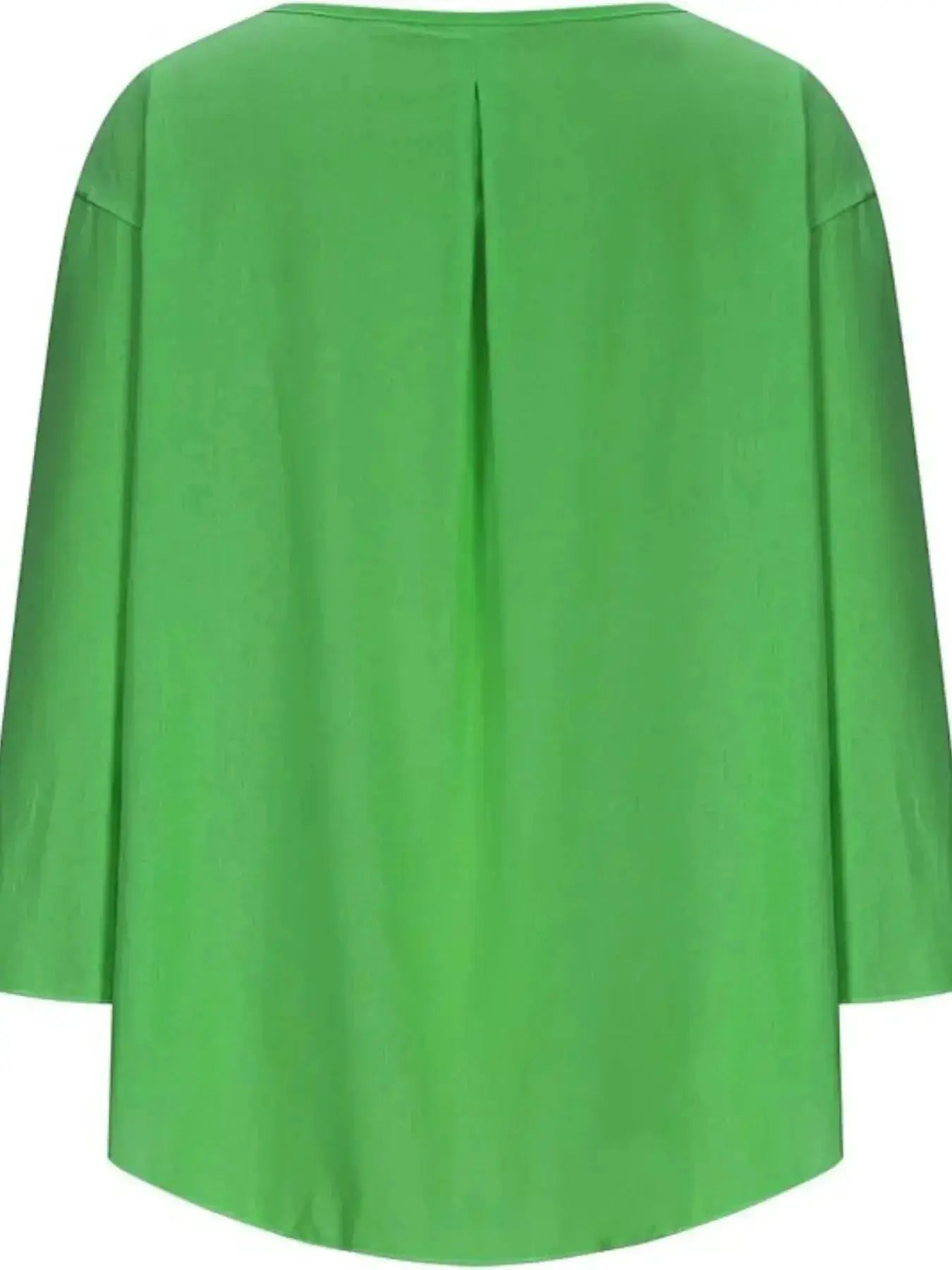 Full Size Round Neck Relaxed Fit Blouse Plus Size - Plush Fashion Hub