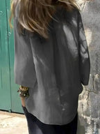 Full Size Round Neck Relaxed Fit Blouse Plus Size - Plush Fashion Hub