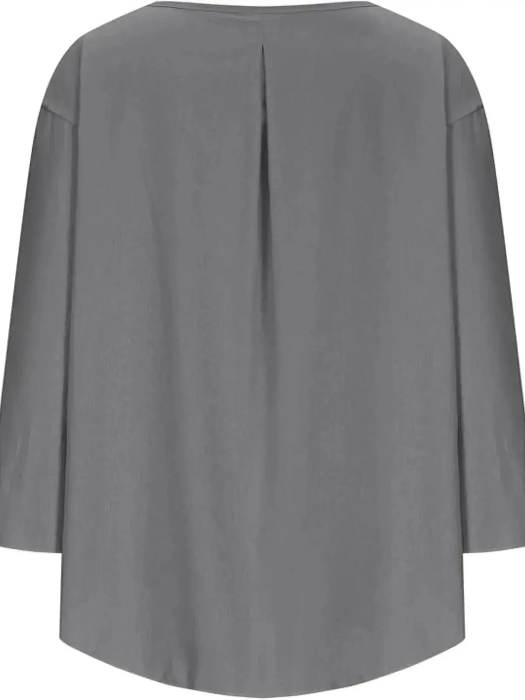 Full Size Round Neck Relaxed Fit Blouse Plus Size - Plush Fashion Hub