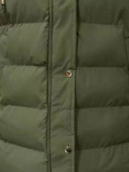 Full Size Snap Down Hooded Padded Longline Vest Coat Plus Size - Plush Fashion Hub
