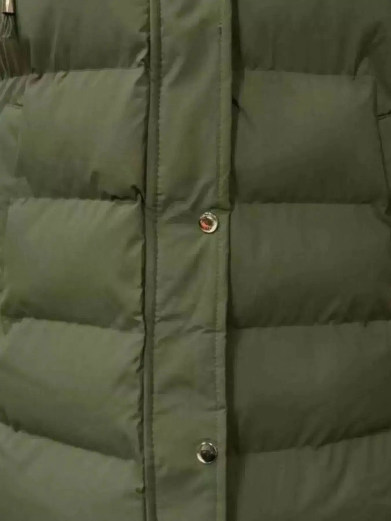 Full Size Snap Down Hooded Padded Longline Vest Coat Plus Size - Plush Fashion Hub