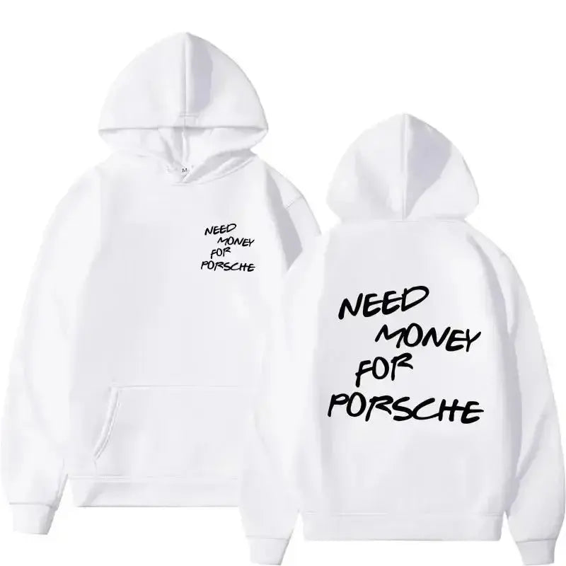 Funny Need Money Letter Print Hoodie Fashion Design - Plush Fashion Hub