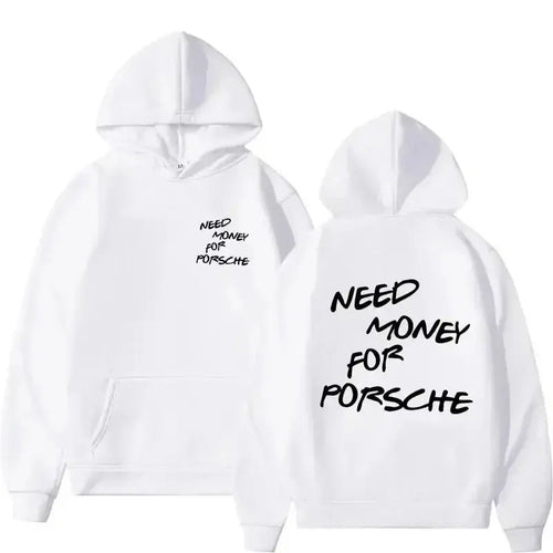 Funny Need Money Letter Print Hoodie Fashion Design - Plush Fashion Hub