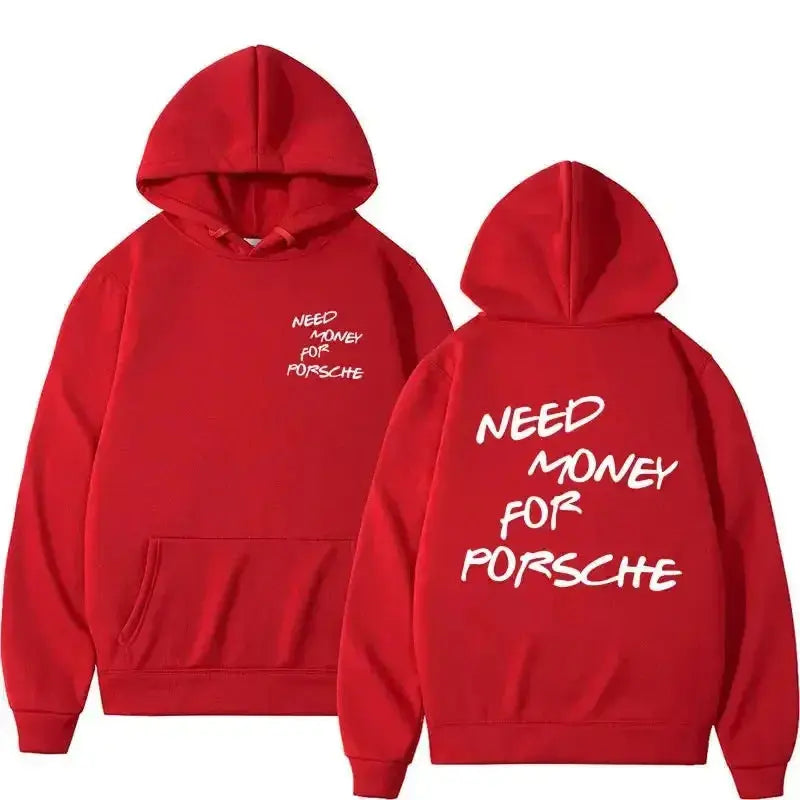 Funny Need Money Letter Print Hoodie Fashion Design - Plush Fashion Hub