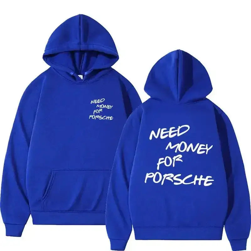 Funny Need Money Letter Print Hoodie Fashion Design - Plush Fashion Hub