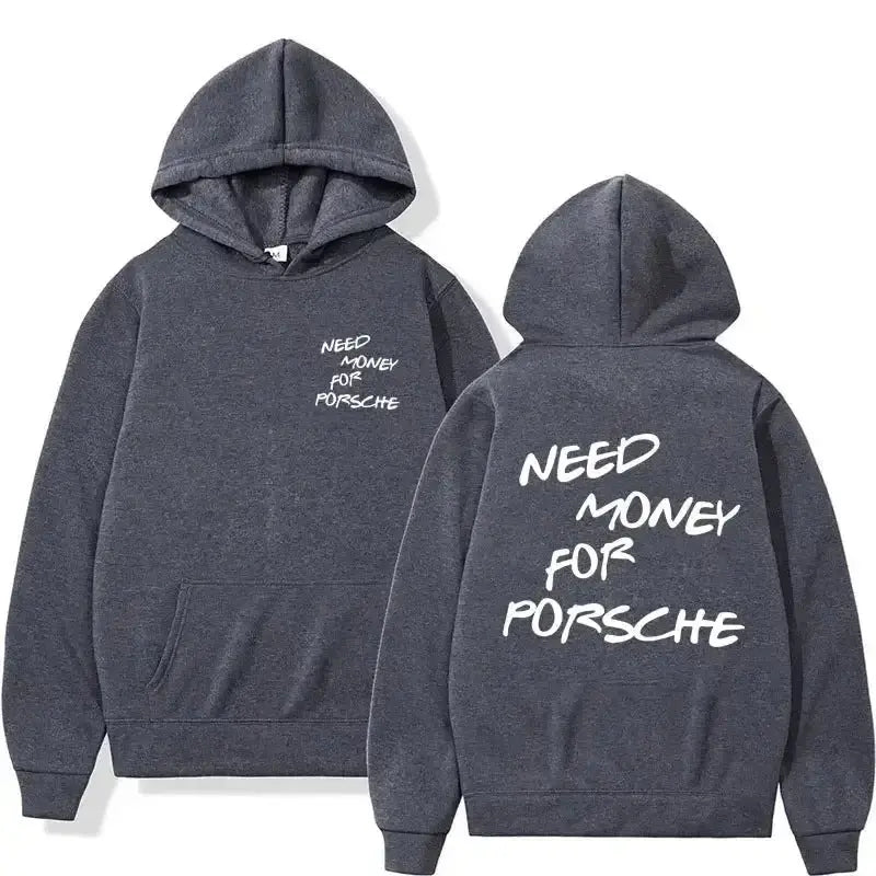 Funny Need Money Letter Print Hoodie Fashion Design - Plush Fashion Hub