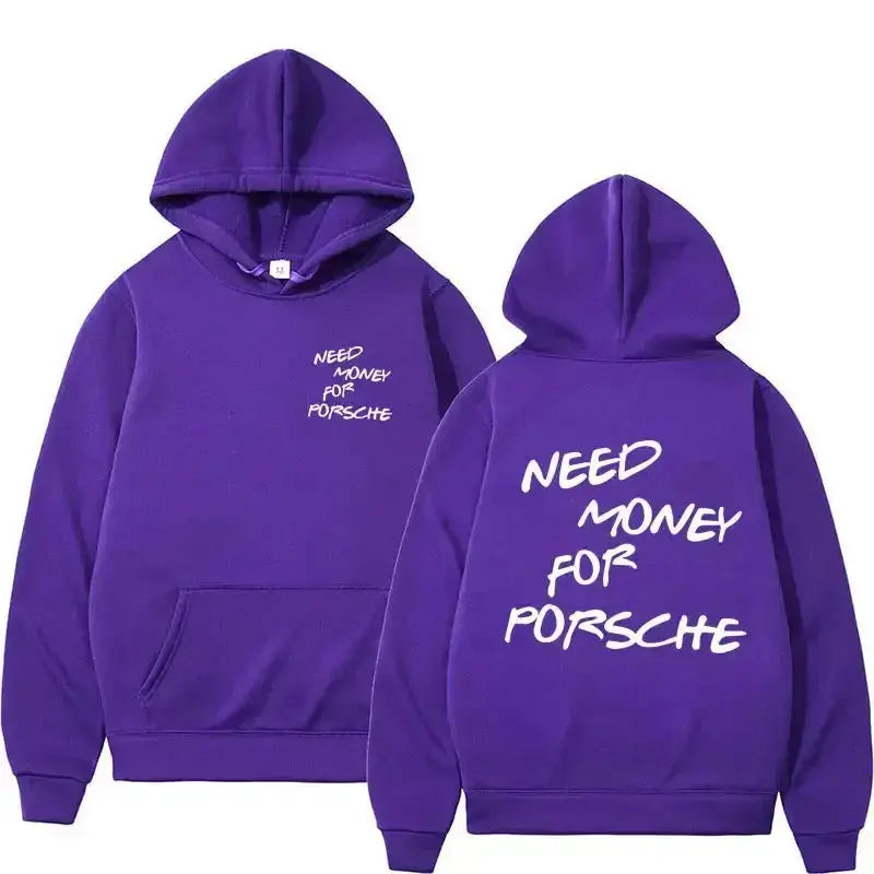 Funny Need Money Letter Print Hoodie Fashion Design - Plush Fashion Hub