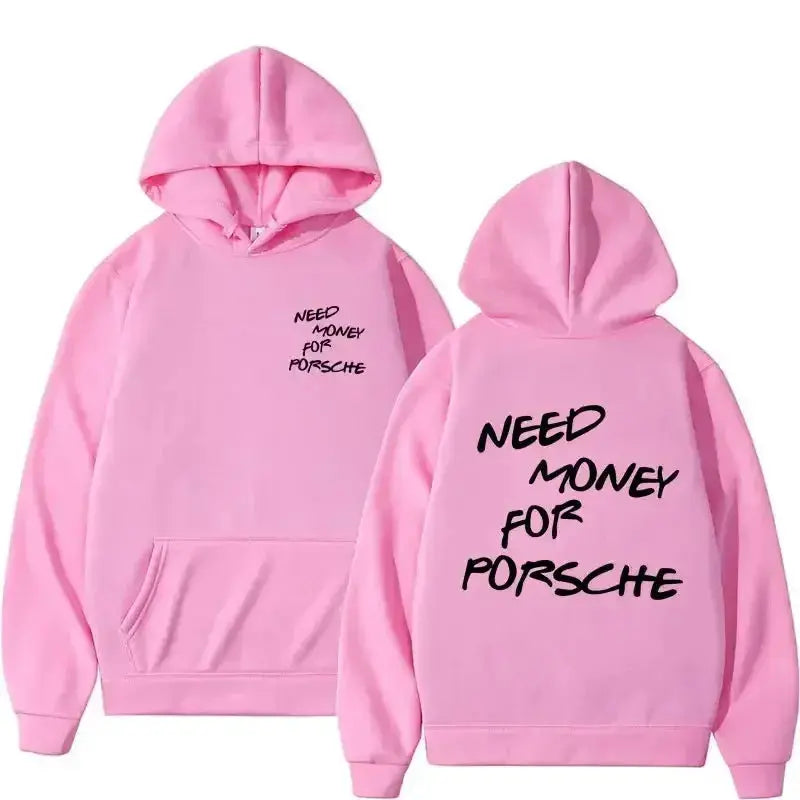 Funny Need Money Letter Print Hoodie Fashion Design - Plush Fashion Hub