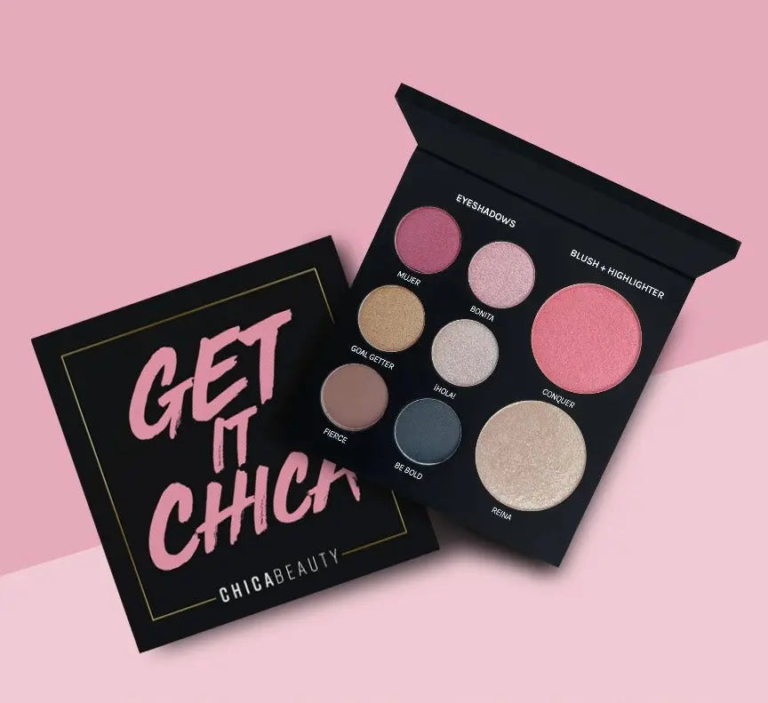 GET IT CHICA (All-In-One Face Palette - Blush, Highlighter & 6 Eyeshadows) Plush Fashion Hub