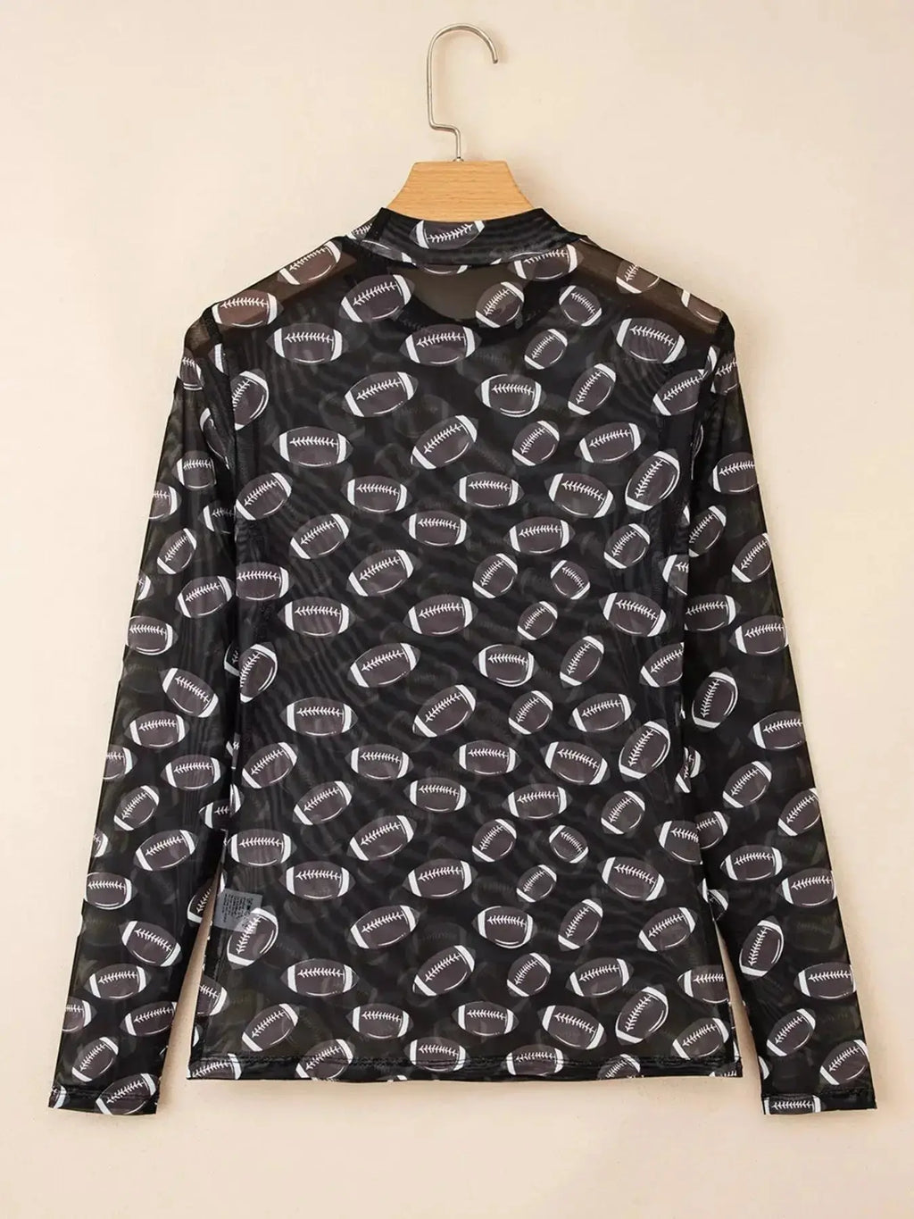 Game Day Mesh Sheer Long Sleeve Top - Plush Fashion Hub