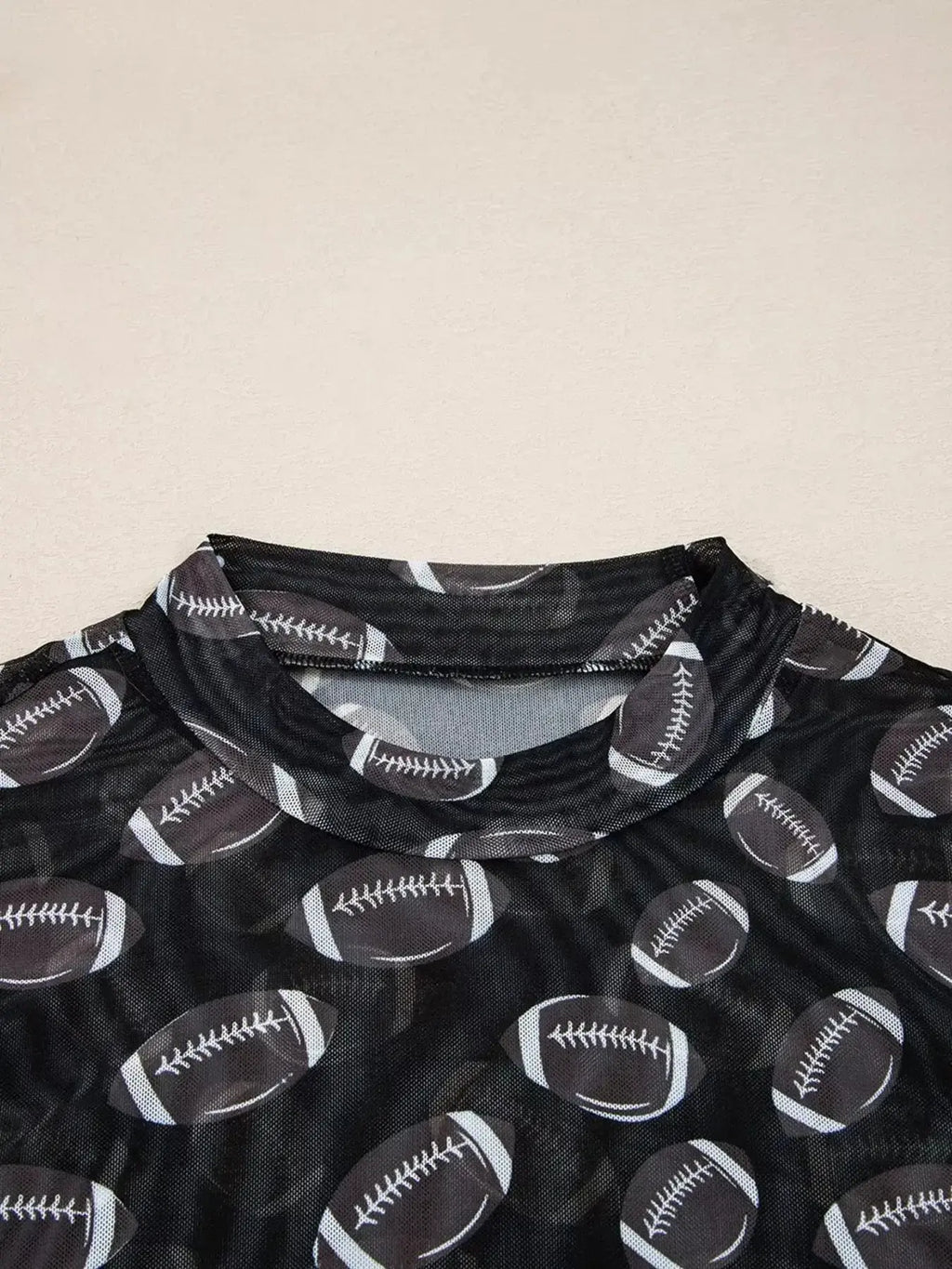 Game Day Mesh Sheer Long Sleeve Top - Plush Fashion Hub