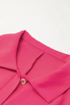 Half Button Collared Neck Romper - Plush Fashion Hub