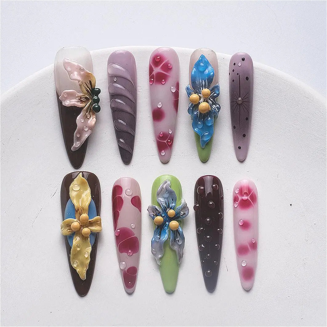Handmade press on nails fake nails removable Plush Fashion Hub