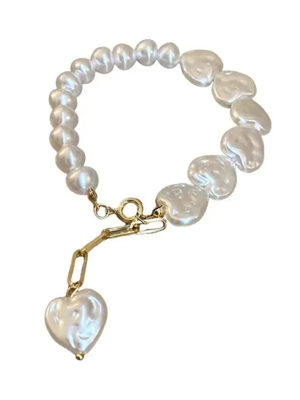Heart Pearl Beaded Bracelet PAINEVIDA