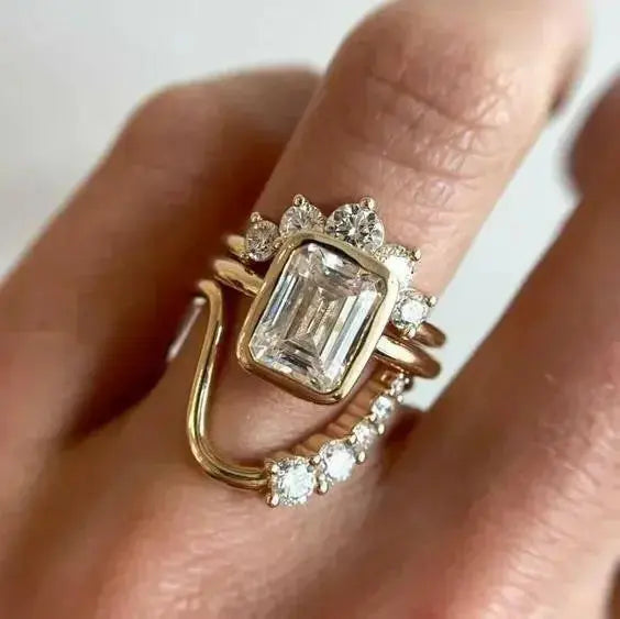 Heavy Industry Ring Classical Style Inlaid Zircon Advanced Sense - Plush Fashion Hub